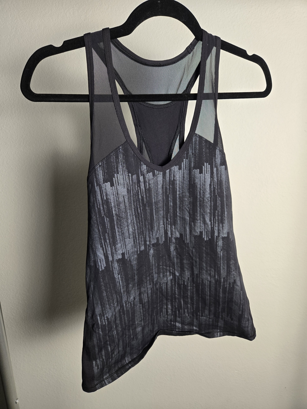 lululemon athletica Black & Gray Striated Racerback Tank
